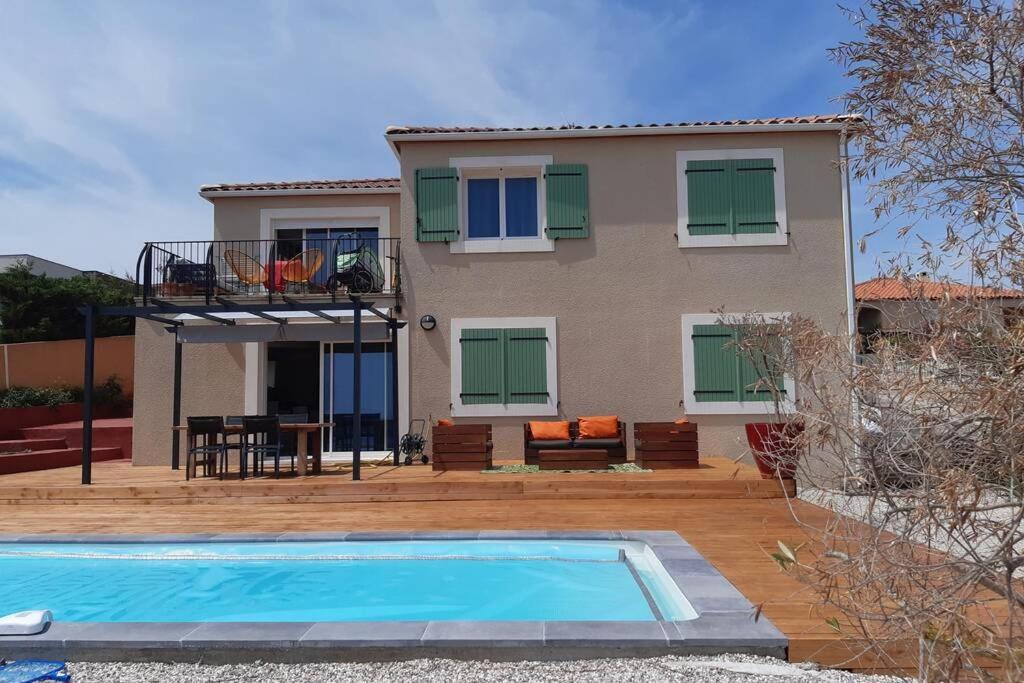 Maison Avec Vue Sur La Mer Et Avec Piscine A Fitou Exterior foto